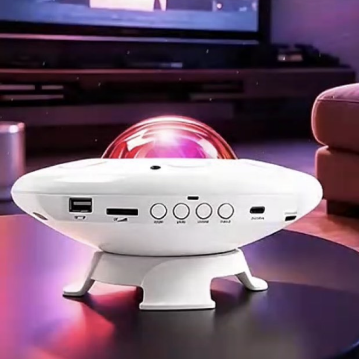 UFO Northern Lights Starry Sky Projector LED με Ηχείο - Image 3