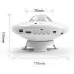 UFO Northern Lights Starry Sky Projector LED με Ηχείο - Image 6