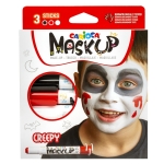 Βαφές Προσώπου 3τεμ Carioca Maskup (Κόκκινο-Άσπρο-Μαύρο) Carioca 43491