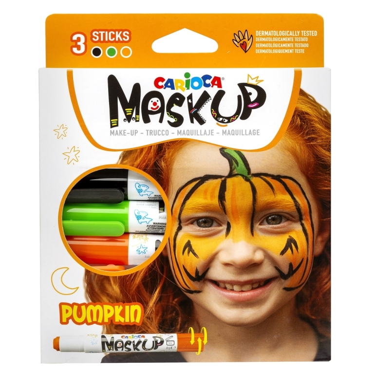 Βαφές Προσώπου 3τεμ Carioca Maskup (Πορτοκαλί-Πράσινο-Μαύρο) Carioca 43490