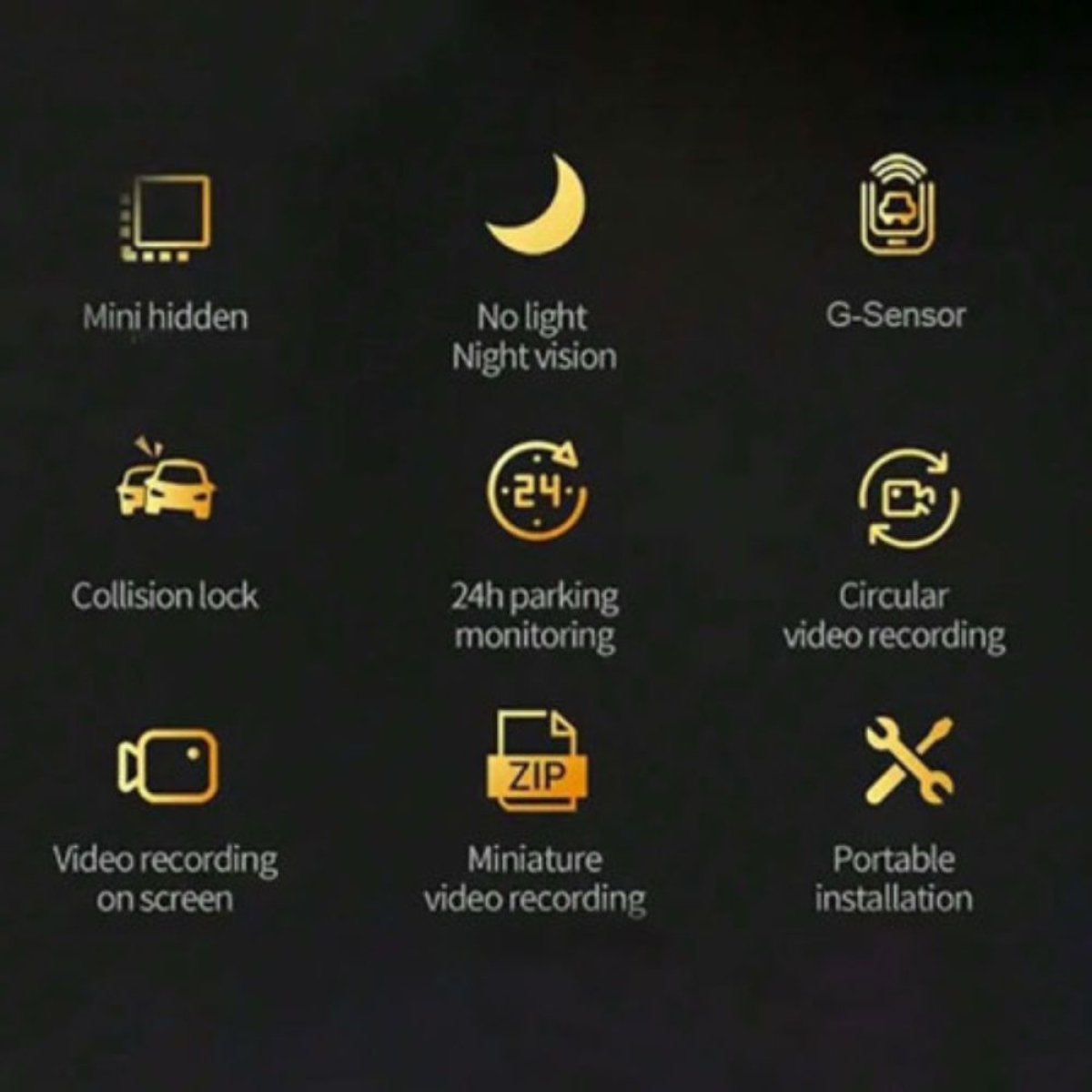 Wifi dash κάμερα αυτοκινήτου 1080P 170° Night vision A6