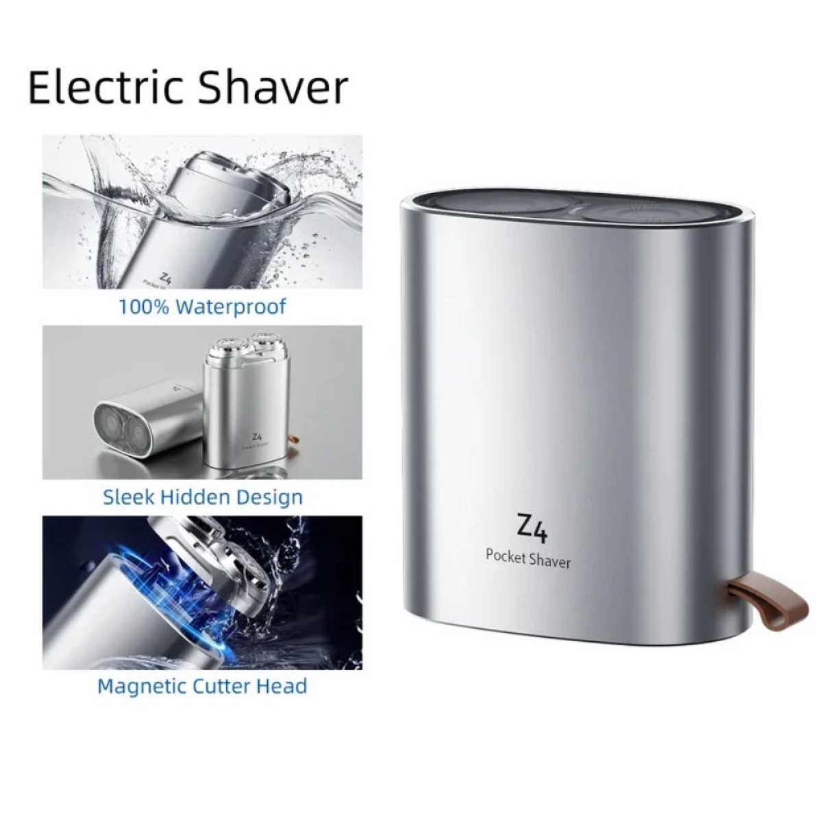 Ξυριστική Μηχανή Enchen Z4 Mini Αδιάβροχη USB-C Ασημί