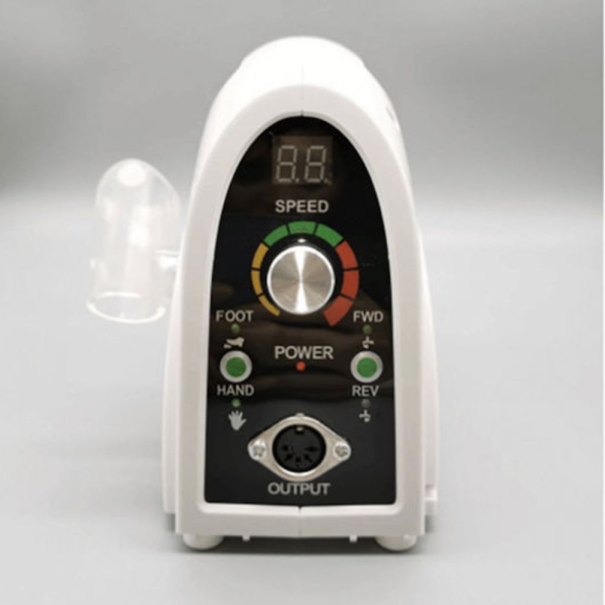 ZS-702 Τροχός Νυχιών Ρεύματος 35000rpm με Πεντάλ σε Ασημί Χρώμα 65W