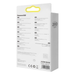Baseus Καλώδιο USB-C σε Lightning Crystal Shine, 20W, PD, 2m (Μαύρο) CAJY000301 - Image 3