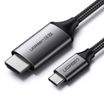 Ugreen Καλώδιο HDMI 2.0 4K 60 Hz Braided HDMI male - USB-C male 1.5m Μαύρο MM142 50570