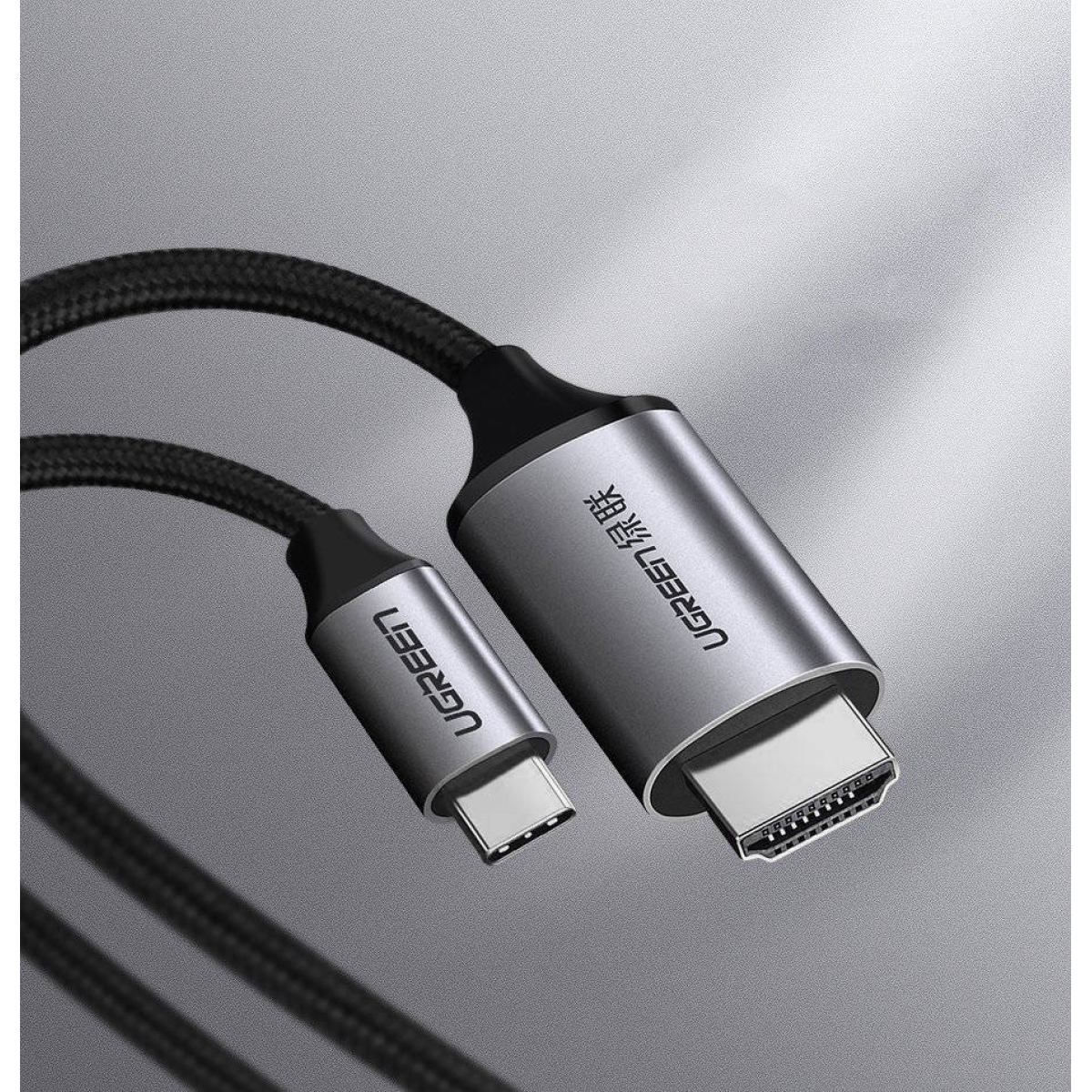 Ugreen Καλώδιο HDMI 2.0 4K 60 Hz Braided HDMI male - USB-C male 1.5m Μαύρο MM142 50570 - Image 3