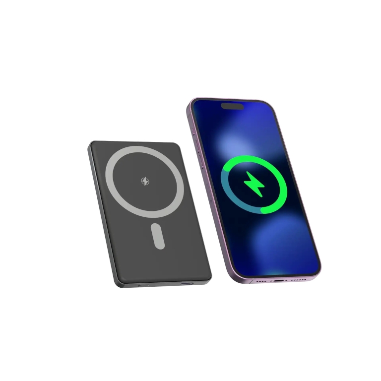 Denver Powerbank 5000mAh με Ασύρματη Μαγνητική Φόρτιση (15W) Μαύρο PQCW-5010