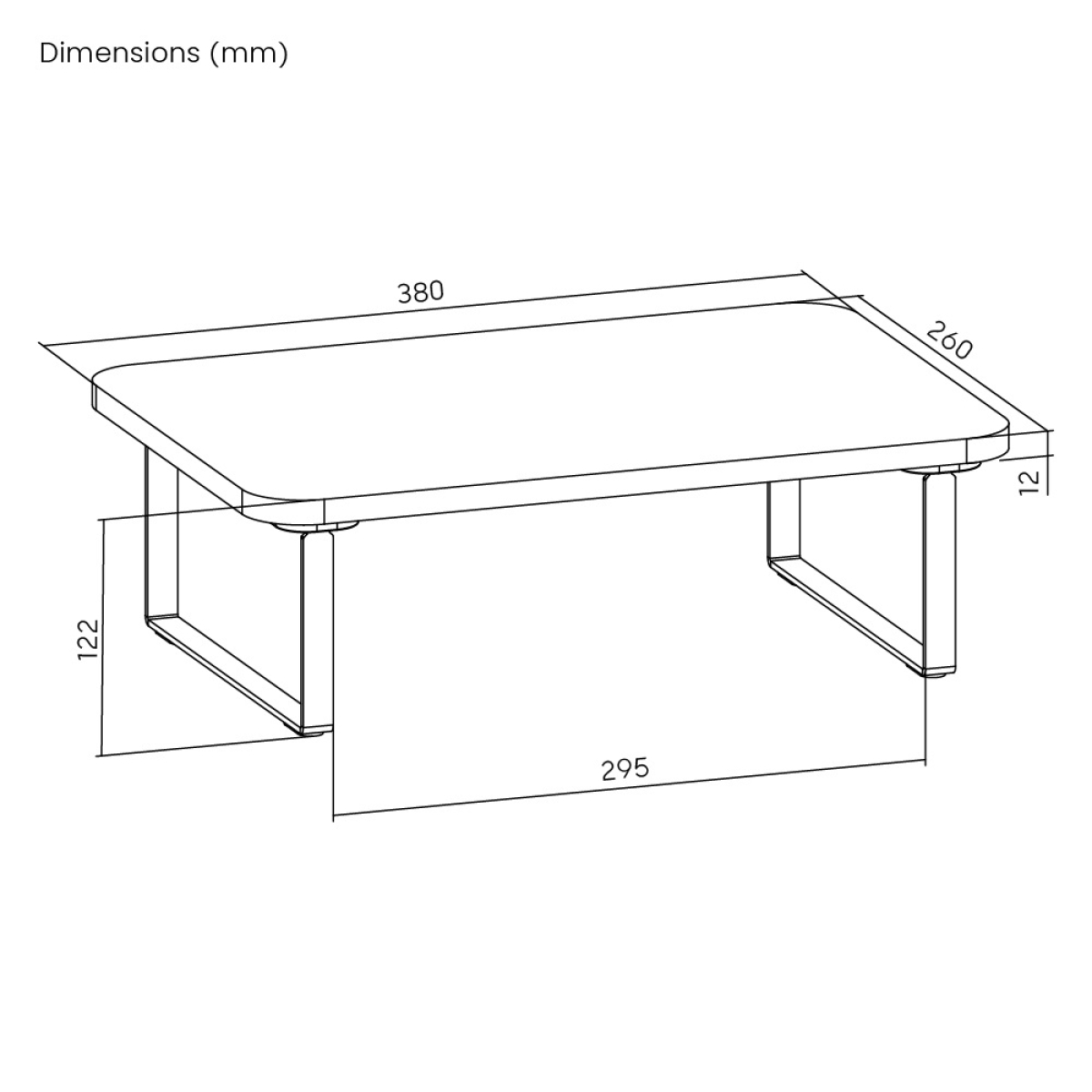 Brateck Επιτραπέζια Βάση Οθόνης/Laptop (Riser) για Οθόνες 13"-32" 380x260x122mm Καφέ STB-111-01 - Image 4