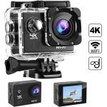 Action Camera 4K με WiFi, Φακό 170°, Οθόνη 2" και Αδιάβροχη Θήκη  AT-Q1 - Image 3