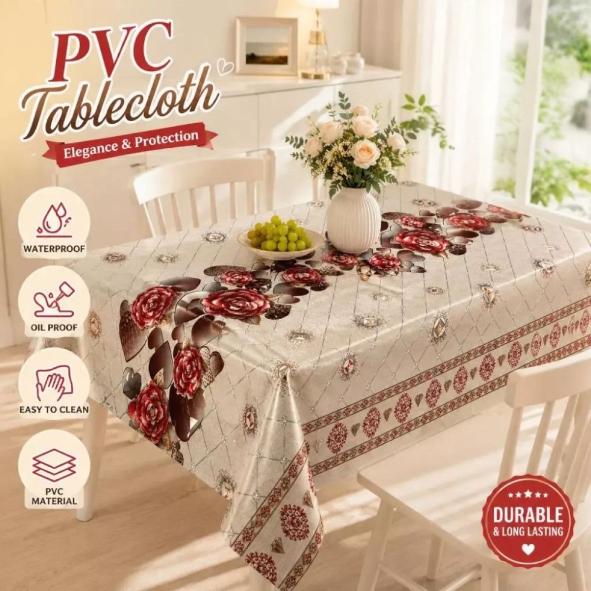 Αδιάβροχο Τραπεζομάντηλο PVC 137 × 200 cm