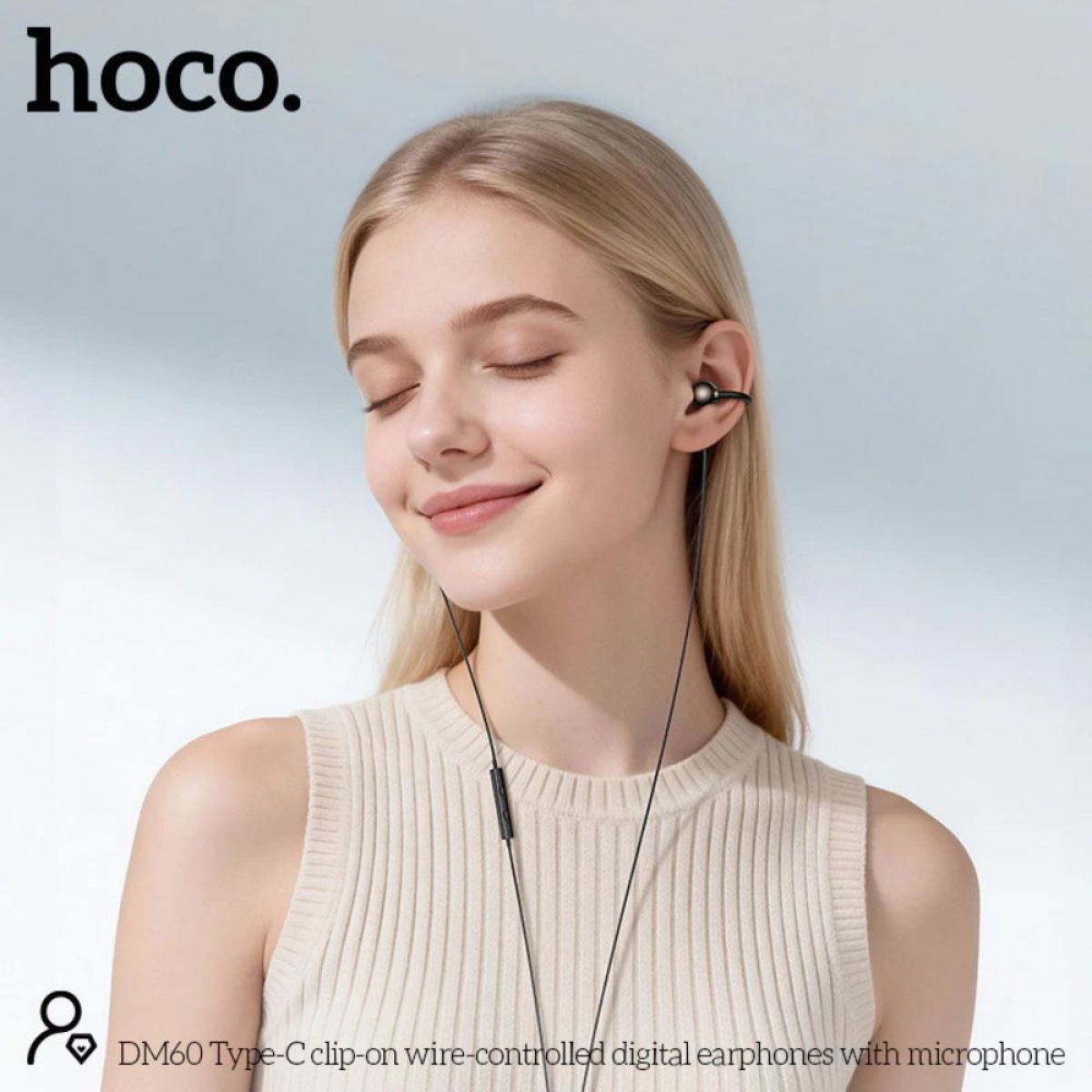 Ακουστικά Type-C HOCO DM60 Open-Ear με Κλιπ και Μικρόφωνο