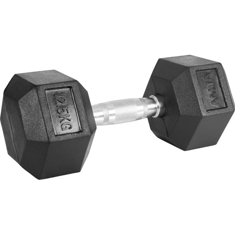 Αλτήρας Γυμναστικής 12,5kg Εξάγωνος με Επικάλυψη Καουτσούκ LN1205