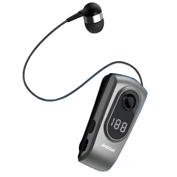 Ασύρματο Ακουστικό Bluetooth Clip-On με Ψηφιακή Οθόνη Andowl Q-EH730