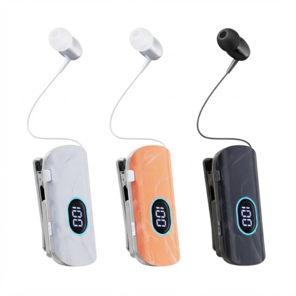 Ασύρματο Ακουστικό Bluetooth με Κλιπ, AI Voice Control, Οθόνη LED και Μείωση Θορύβου ENC - K93