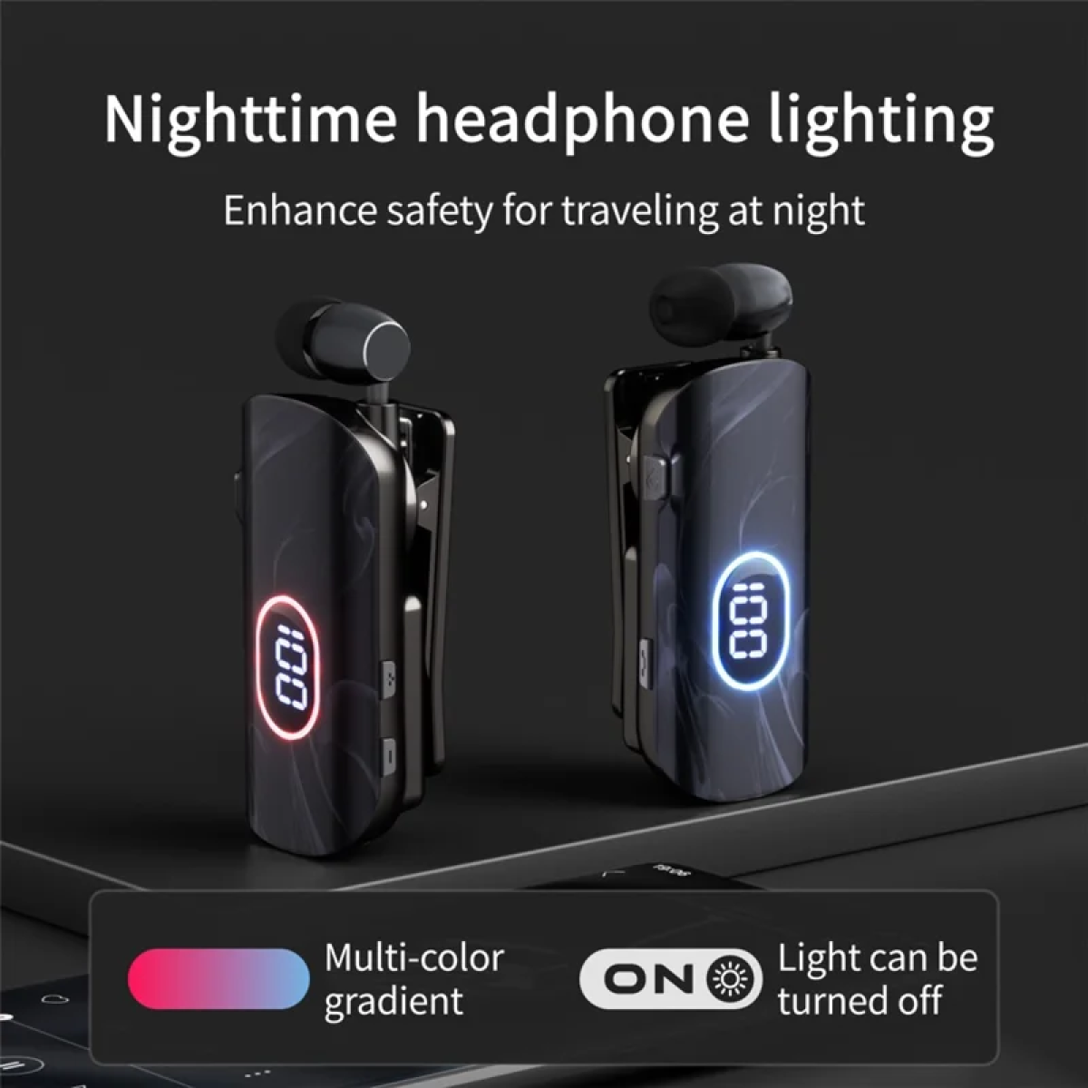 Ασύρματο Ακουστικό Bluetooth με Κλιπ, AI Voice Control, Οθόνη LED και Μείωση Θορύβου ENC - K93 - Image 5