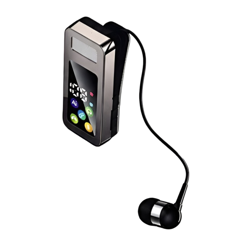 Ασύρματο Ακουστικό Bluetooth με Κλιπ και Αναδιπλούμενο Καλώδιο Μαύρο iFB900