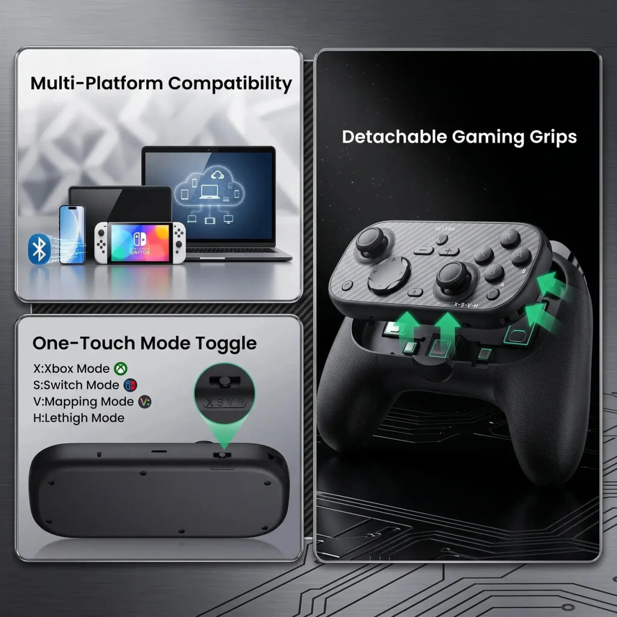 Ασύρματο Χειριστήριο Gaming Bluetooth για Κινητά με Διπλούς Μοχλούς και Βάση Smartphone L06 - Image 6