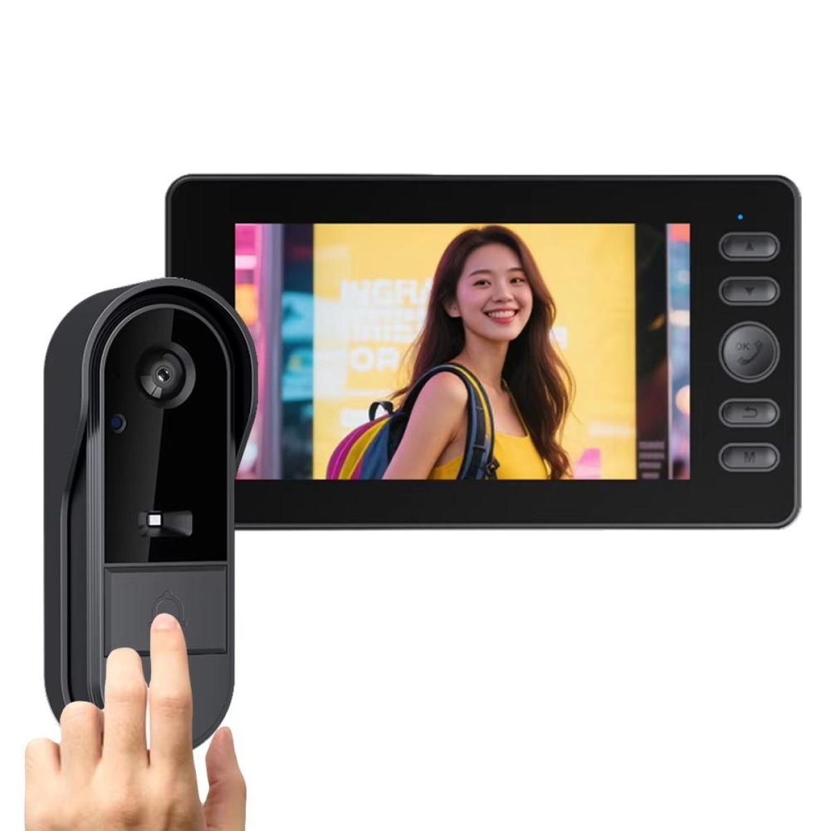 Ασύρματο Κουδούνι Πόρτας με Κάμερα Full HD 1080P & Οθόνη IPS 4.3" - M15C - Image 7