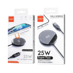 Ασύρματος Μαγνητικός Φορτιστής MagSafe Qi 25W με USB-C Moxom MX-HC345 WL - Image 2