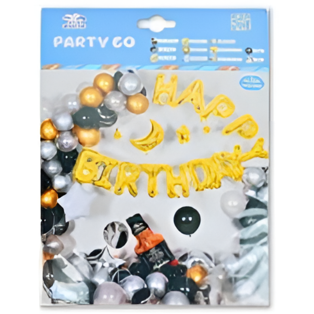 Μπαλόνια Happy Birthday Σετ 117 Τεμαχίων 3m Party Go FD0952 - Image 2