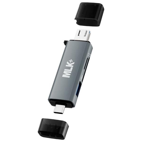 Card Reader 6 σε 1 OTG USB 3.0 με Θύρες Type-C, Micro-USB και Υποδοχές SD/TF MLK+ CX056