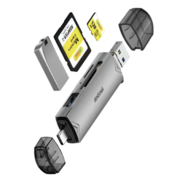 Card Reader 6 σε 1 USB 3.0 OTG Andowl Q-HU630