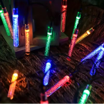 Χριστουγεννιάτικη Γιρλάντα LED Water Bubble 50τμχ Πολύχρωμα με Μαύρο Καλώδιο 10m 26047-3-97