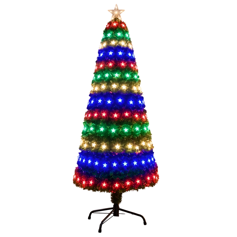 Χριστουγεννιάτικο Δέντρο 90cm με 80 LED Aστεράκια Πολύχρωμου Φωτισμού - FD42389