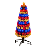 Χριστουγεννιάτικο Δέντρο 90cm με 80 LED και Γιρλάντα με Λουλούδια - FD4234