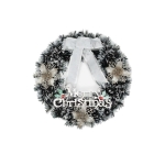 Χριστουγεννιάτικο Στεφάνι Πόρτας "Merry Christmas" 30cm με Κουκουνάρια