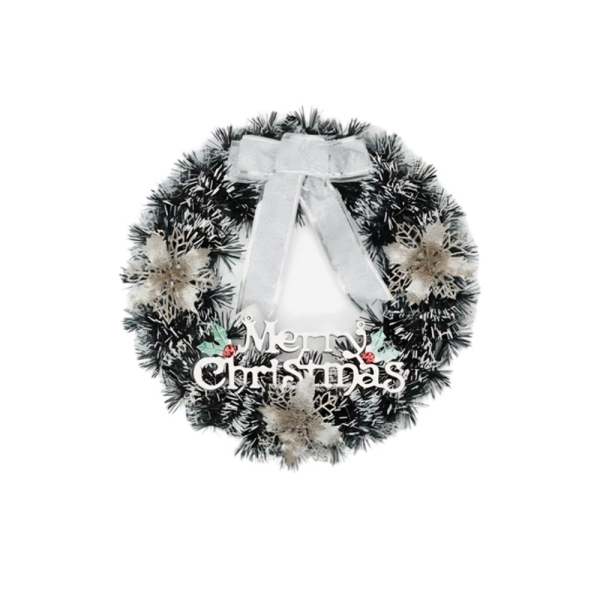 Χριστουγεννιάτικο Στεφάνι Πόρτας "Merry Christmas" 30cm με Κουκουνάρια
