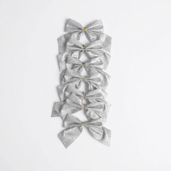 Χριστουγεννιάτικοι Φιόγκοι KmtStyle 8x7cm Σετ 6 Τεμαχίων