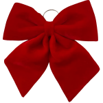 Χριστουγεννιάτικος Φιόγκος Κόκκινος Βελούδινος 34cm – 261160