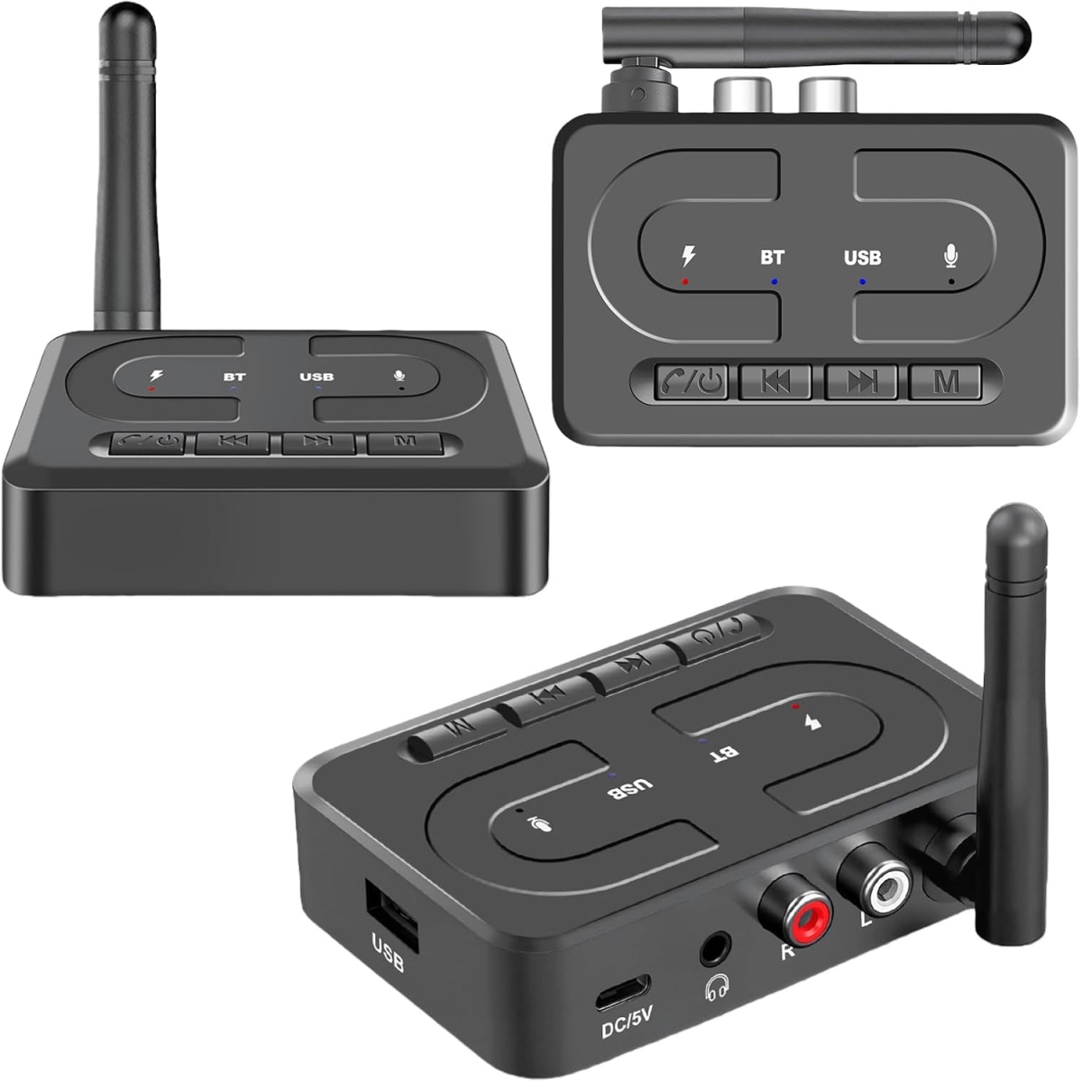 Δέκτης Ήχου Bluetooth AUX με USB & Ανοικτή Ακρόαση για Αυτοκίνητο Andowl Q-AU6 - Image 5