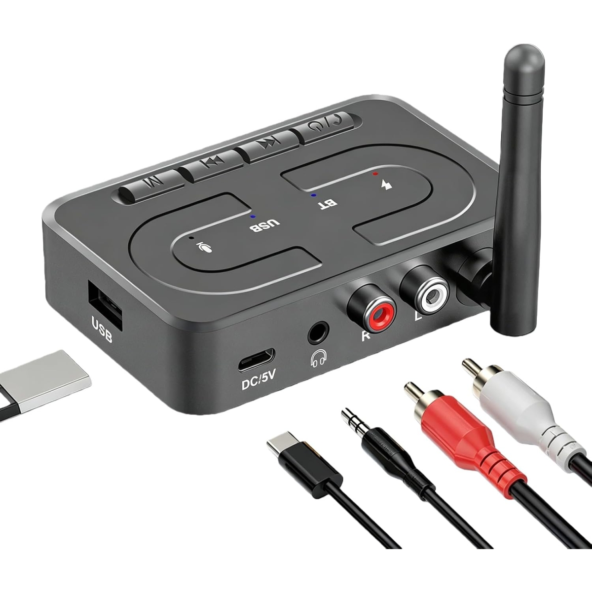 Δέκτης Ήχου Bluetooth AUX με USB & Ανοικτή Ακρόαση για Αυτοκίνητο Andowl Q-AU6 - Image 4