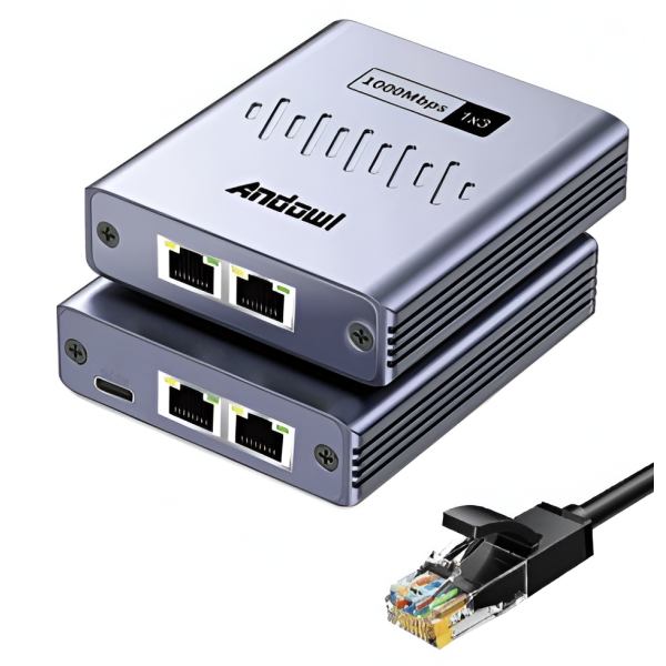 Διακλαδωτής Δικτύου RJ45 1 σε 4 Gigabit 1000Mbps Andowl Q-NA14