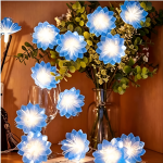 Διακοσμητικά Φωτάκια LED σε Σχήμα Λουλουδιού 28 LED με Οπτικές Ίνες 26047-1-70