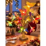 Διακοσμητικό Δεντράκι 60cm με 18 Φωτάκια LED Πολύχρωμες Πεταλούδες FD3348