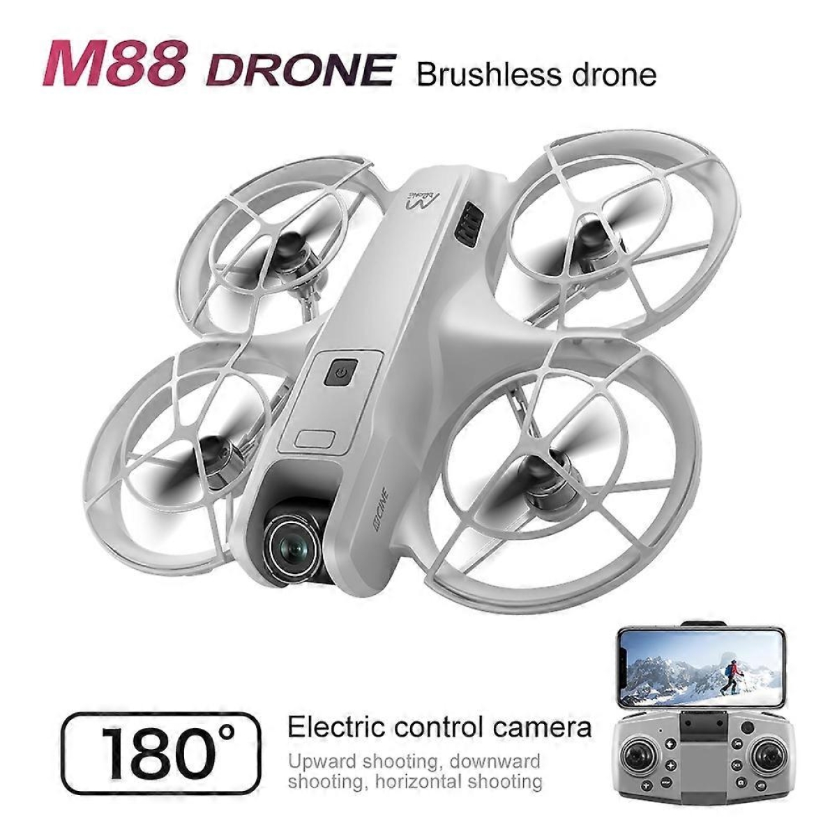 Drone με 2 Κάμερες HD, Brushless, Optical Flow, WiFi FPV και 3 Μπαταρίες - M88 - Image 5
