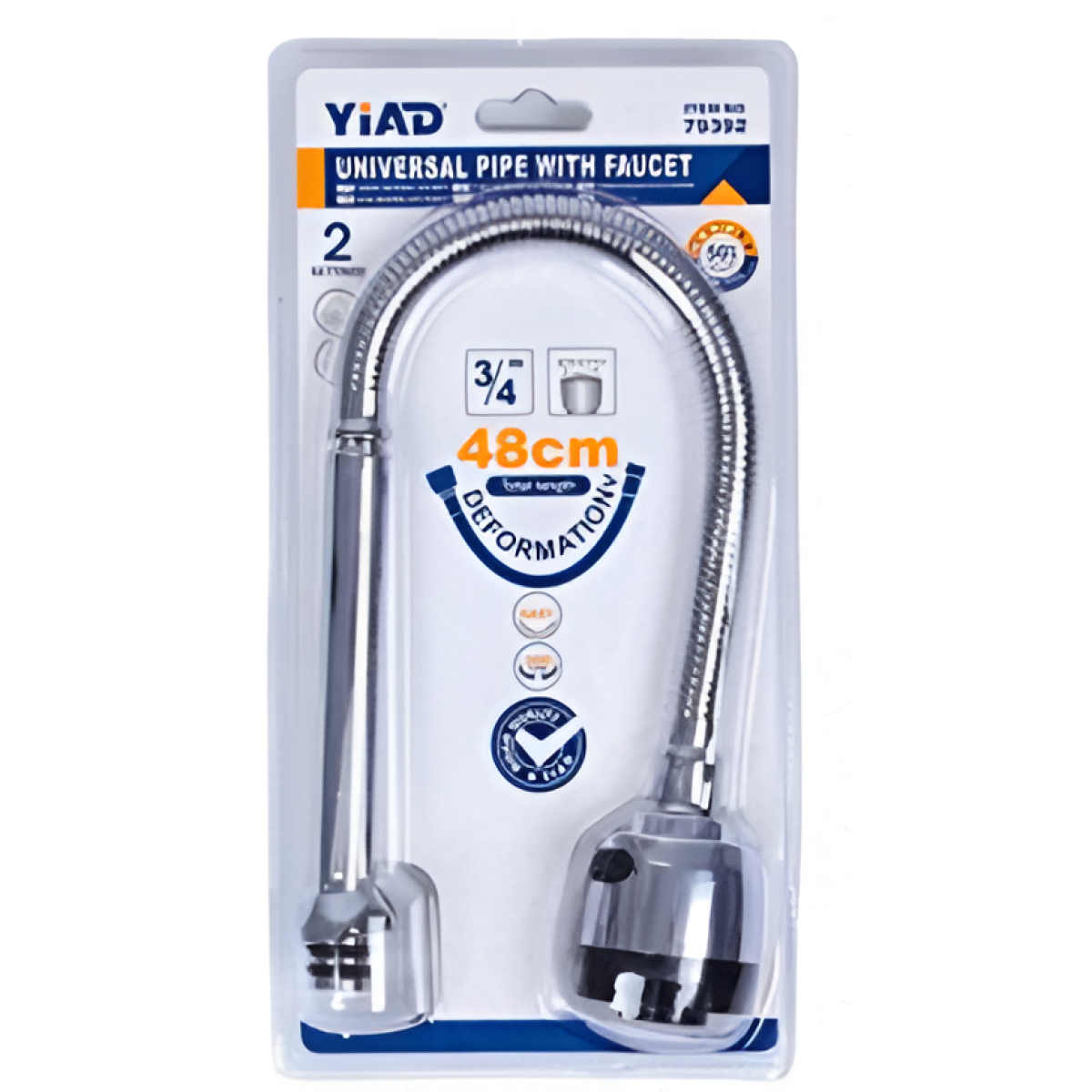Εύκαμπτος Σωλήνας Βρύσης Γενικής Χρήσης 48cm YiAD 79392