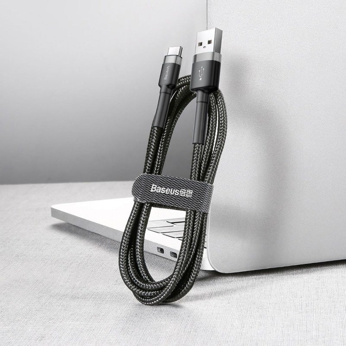 Baseus Καλώδιο Φόρτισης USB-A σε USB-C 2A USB 2.0 3m Μαύρο/Γκρι CATKLF-UG1 - Image 2