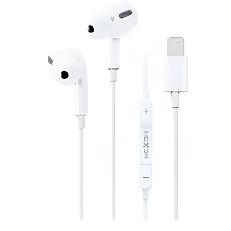 Ενσύρματα Ακουστικά In-Ear με Σύνδεση Lightning Λευκά Moxom MX-EP101