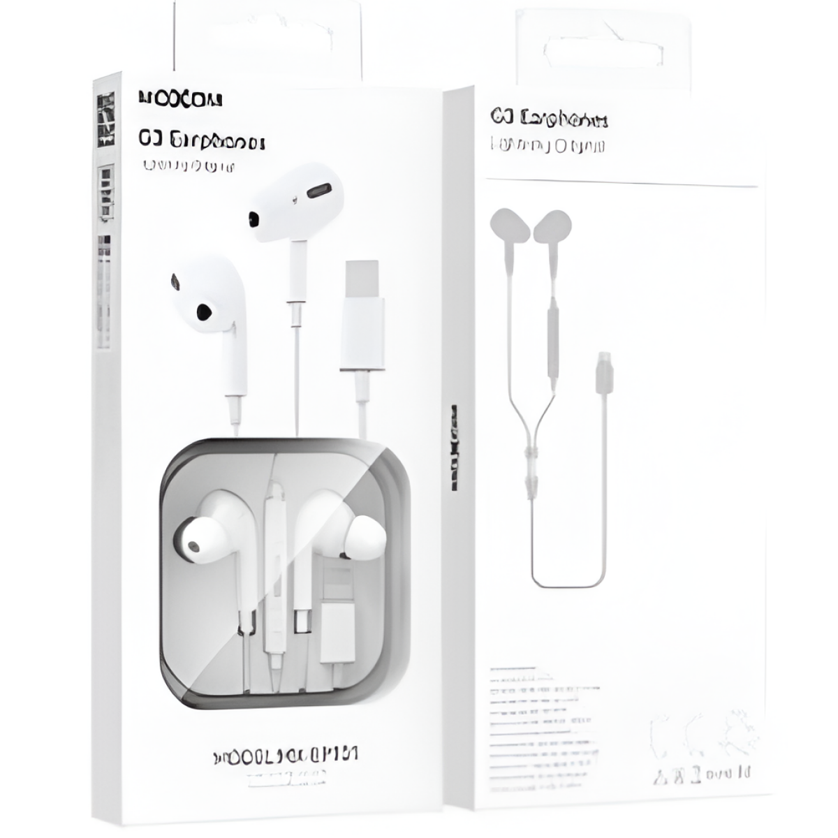 Ενσύρματα Ακουστικά In-Ear με Σύνδεση Lightning Λευκά Moxom MX-EP101