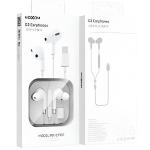 Ενσύρματα Ακουστικά In-Ear με Σύνδεση Lightning Λευκά Moxom MX-EP101