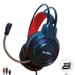 Ενσύρματα Gaming Ακουστικά με Μικρόφωνο, RGB LED και Σύνδεση USB & 3.5mm - Weibo G61 - Image 2