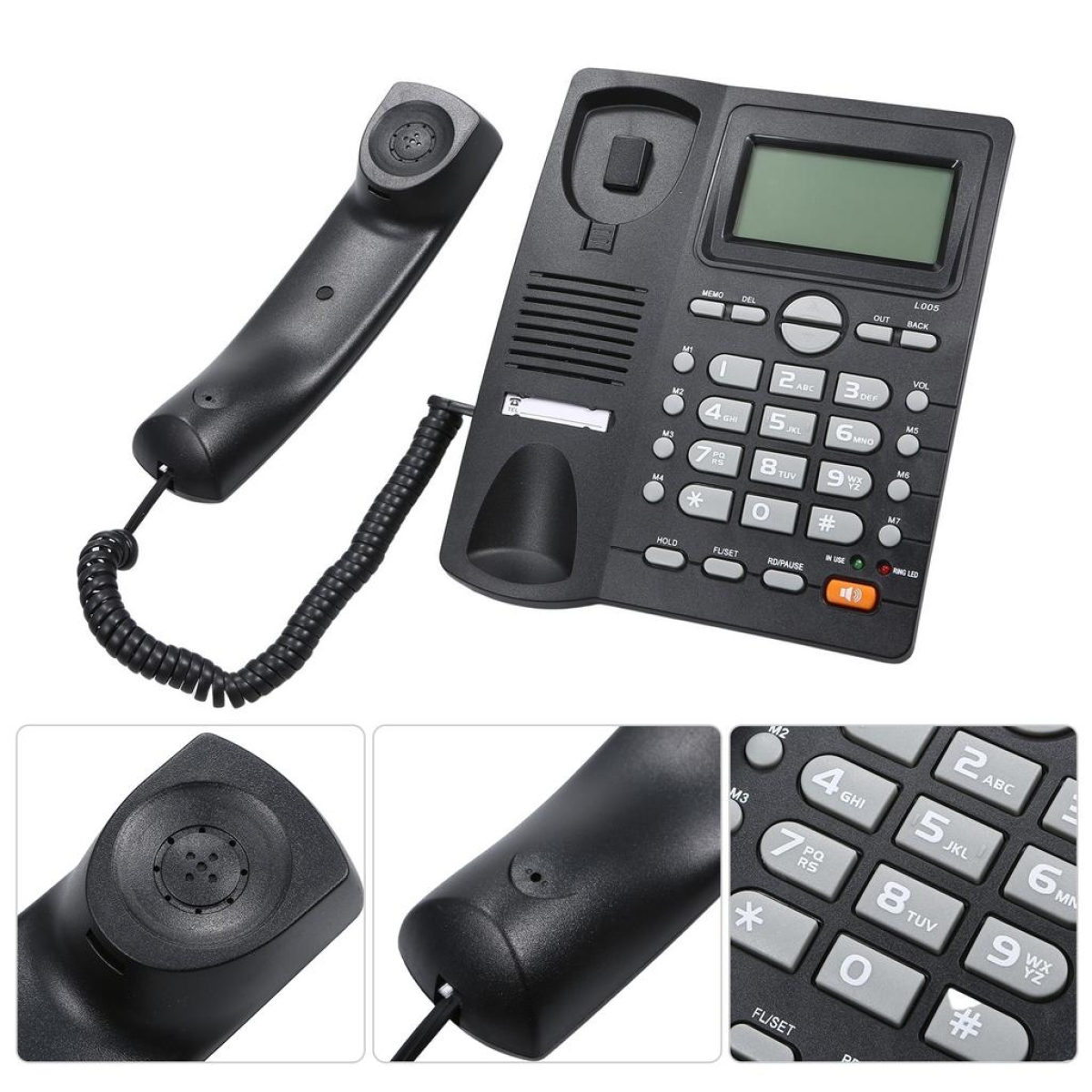 Ενσύρματο Τηλέφωνο με Οθόνη LCD & Caller ID Μαύρο OHO-012 - Image 2