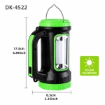Επαναφορτιζόμενος φακός LED DK-4522 5W με ηλιακό πάνελ