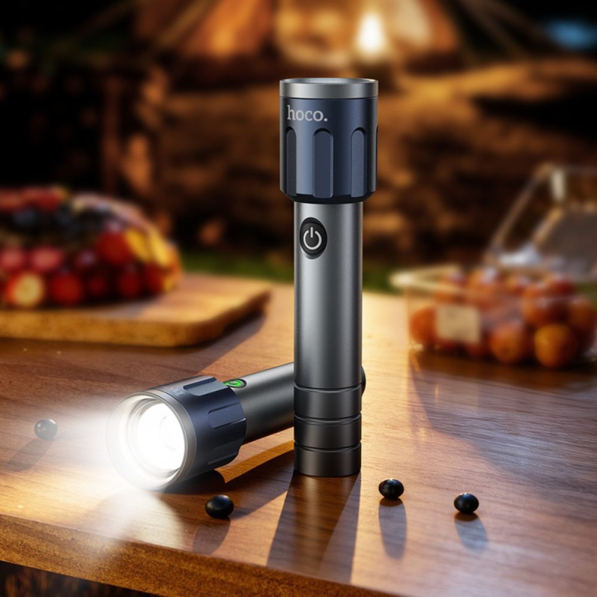 Επαναφορτιζόμενος φακός LED HOCO DL25 1200lm με Zoom
