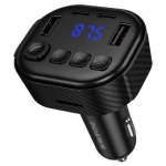 FM Transmitter Αυτοκινήτου Bluetooth με 4 Θύρες Φόρτισης 2 USB-C και 2 USB-A Borofone BC66