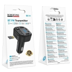 FM Transmitter Αυτοκινήτου Bluetooth με 4 Θύρες Φόρτισης 2 USB-C και 2 USB-A Borofone BC66 - Image 2